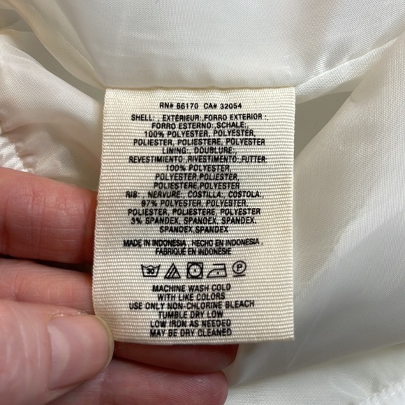 Anthropologie Hei Hei White Zip Front Bomber Jacket Size Medium - Picture 5 of 11